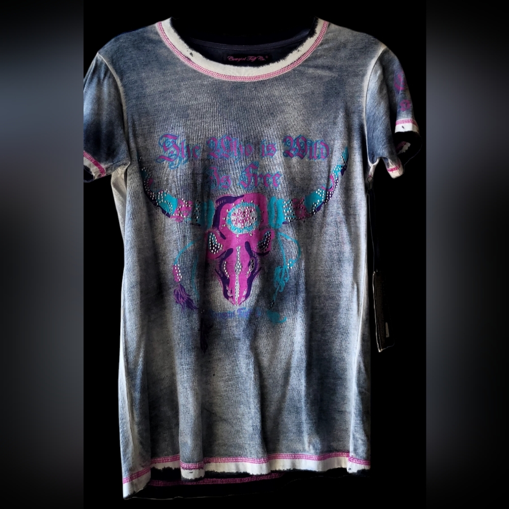 Cowgirl Tuff Tye Dyed Tee Shirt,1- Size Small, 1-Medium